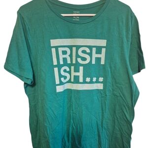 Old Navy Green Xl Relaxed Graphic T Shirt Irish Ish